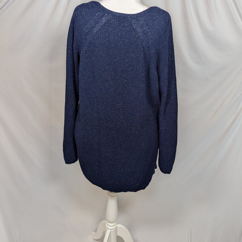 Sparkly Slouchy Sweater, Braid at shoulder, a.n.a. XXLT (Tall)